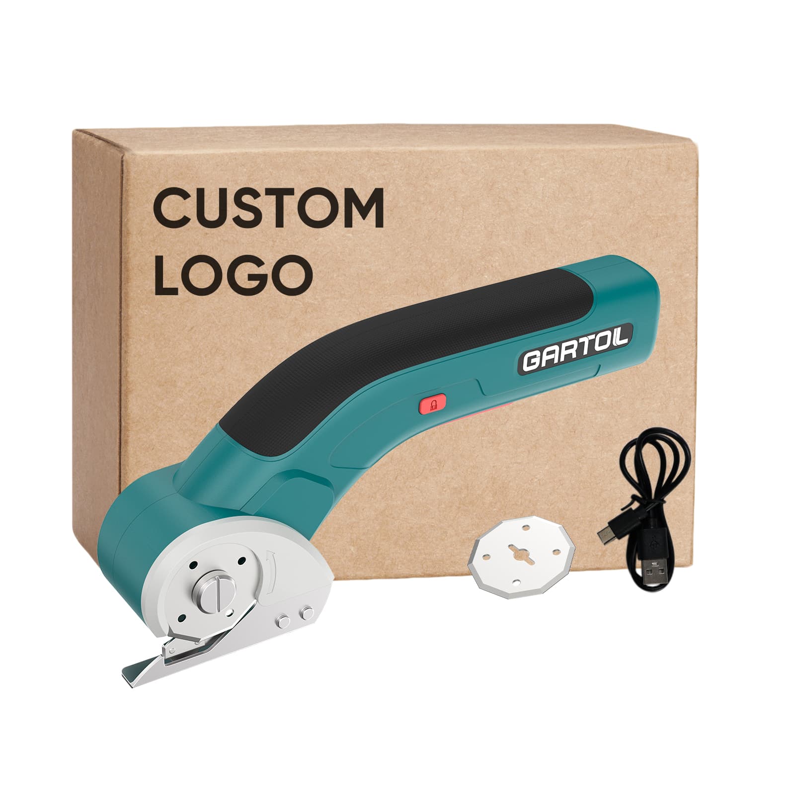 ES-038 Electric Cardboard Cutter Blue 3.6V Brushless High Carbon Steel 40mm Cutting USB | Sunwell Tools