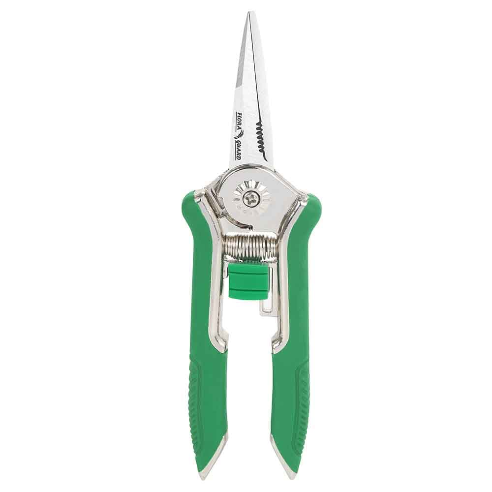 HC058-4 Mini Pruner Green Stainless Steel Polished Blade Zinc Alloy TPR Handle 165mm | Sunwell Tools