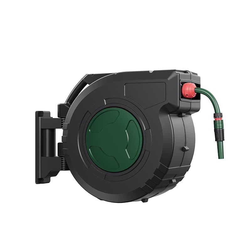 50m Retractable Garden Hose Reel | 1/2" BSP Wall Mount Extra Long Auto Rewind for Estate